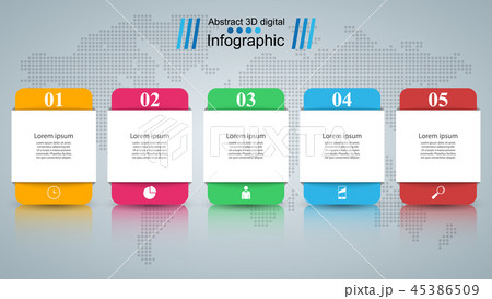 Abstract 3D digital illustration Infographic. 45386509