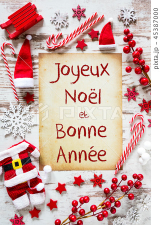 Flat Lay, Bonne Annee Means Happy New Year 45387000