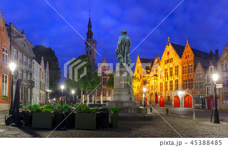 Jan Van Eyck Square in Bruges, Belgium Jan Van Eyck Square in Bruges, Belgium 45388485