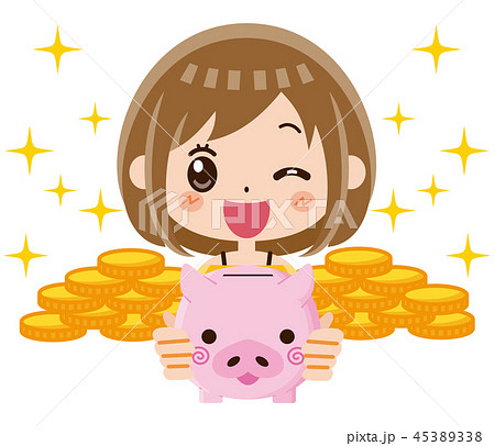 貯金　貯まる　節約 45389338