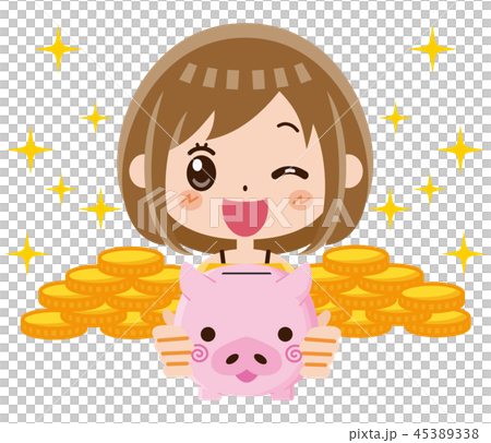 貯金　貯まる　節約 45389338
