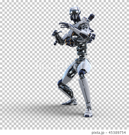 Humanoid robot perming3DCG Illustration material Humanoid robot perming3DCG Illustration material 45389754