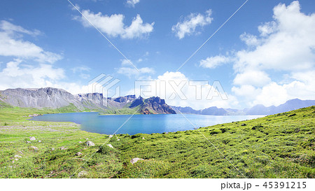 白頭山 風景 山 45391215