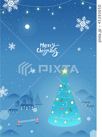 村 クリスマス 冬 45393650