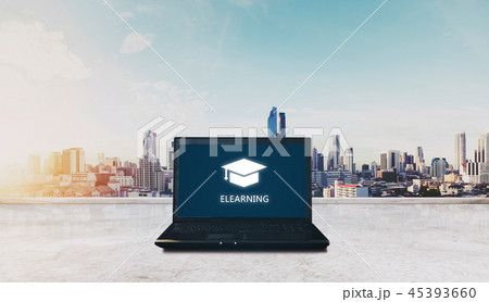 Online education and e-learning concept Online education and e-learning concept 45393660