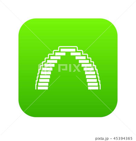 Pyramid arch icon green vector 45394365