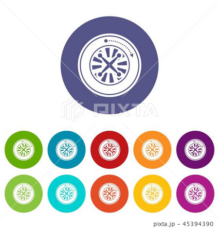 Roulette Icons Set Vector Colorのイラスト素材