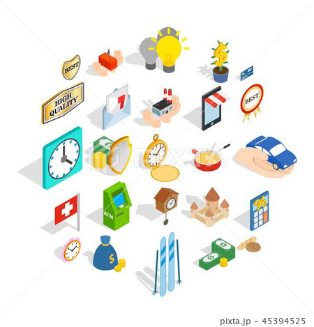 Specie icons set, isometric style Specie icons set, isometric style 45394525