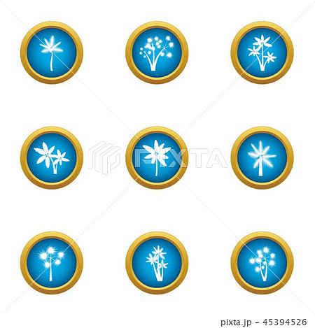 Floret icons set, flat style Floret icons set, flat style 45394526
