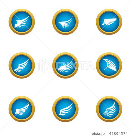Flank icons set, flat styleのイラスト素材 [45394574] - PIXTA