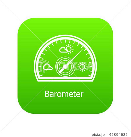 Barometer icon green vector 45394625
