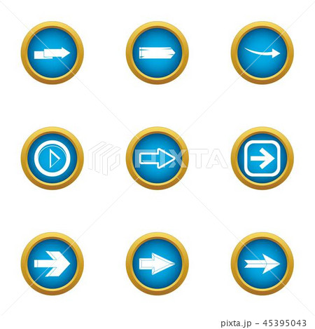 Shunter icons set, flat style Shunter icons set, flat style 45395043