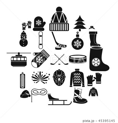 Things from Canada icons set, simple style 45395145