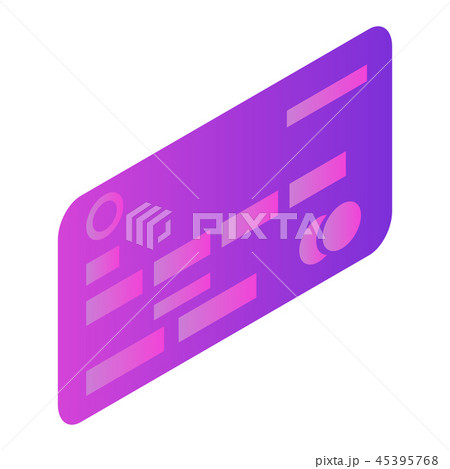 Credit bank card icon, isometric style 45395768