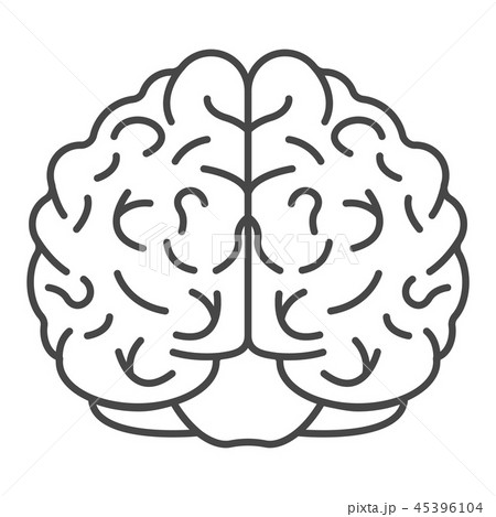 Brain Icon Outline Styleのイラスト素材