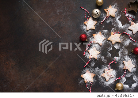 Christmas star shaped cookies 45396217