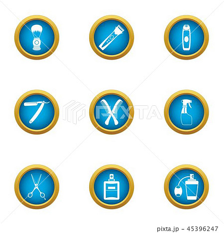 Clipping icons set, flat style 45396247