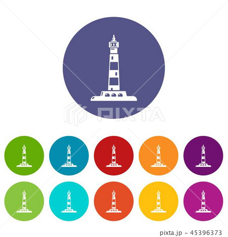 Ocean lighthouse icon, simple style Ocean lighthouse icon, simple style 45396373