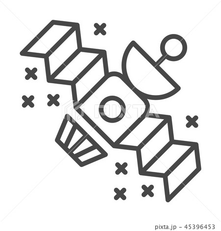 Space satellite icon, outline style 45396453