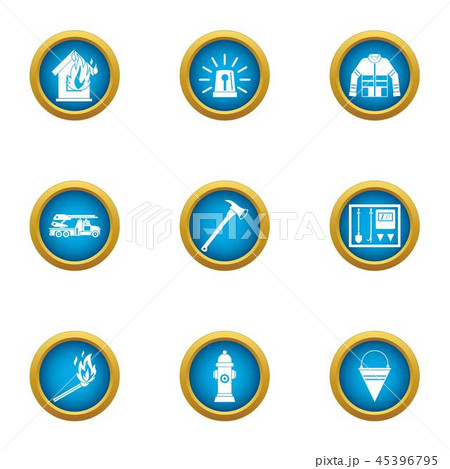 Lose your home icons set, flat style 45396795