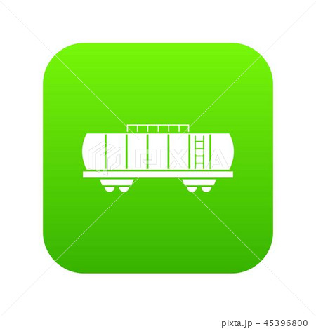 Oil railway tank icon digital green 45396800