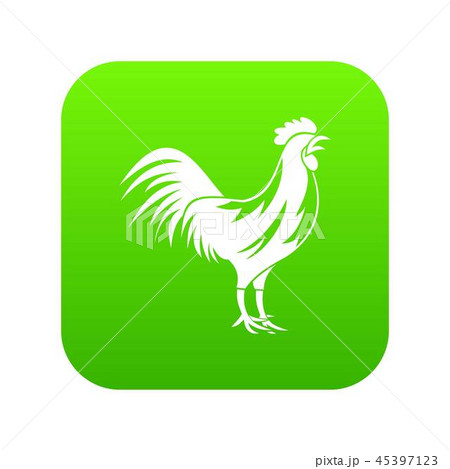 Gallic Rooster Icon Digital Green Stock Vector Gallic Rooster, Symbol ...