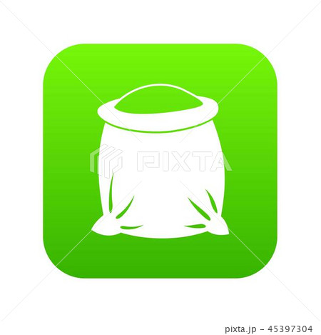 Sack full of flour icon digital greenのイラスト素材 [45397304] - PIXTA