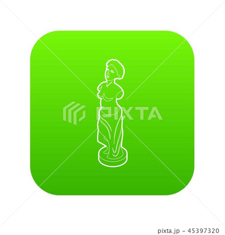 Statue icon green vector Statue icon green vector 45397320