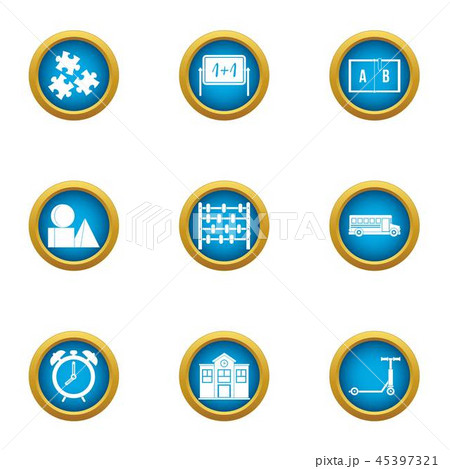 Mathematician icons set, flat style Mathematician icons set, flat style 45397321