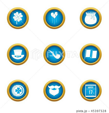 Fortune icons set, flat style 45397328