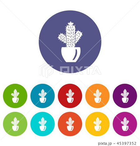 Needle cactus icon, simple style 45397352