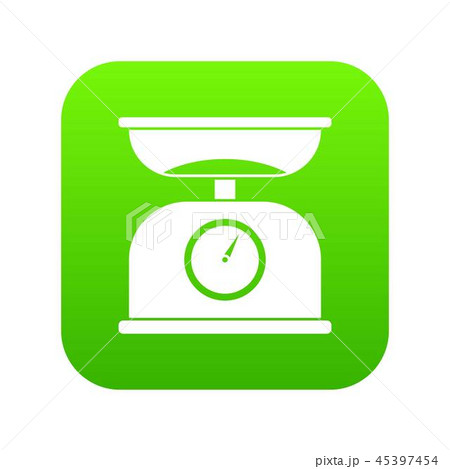 Kitchen scales icon digital green Kitchen scales icon digital green 45397454