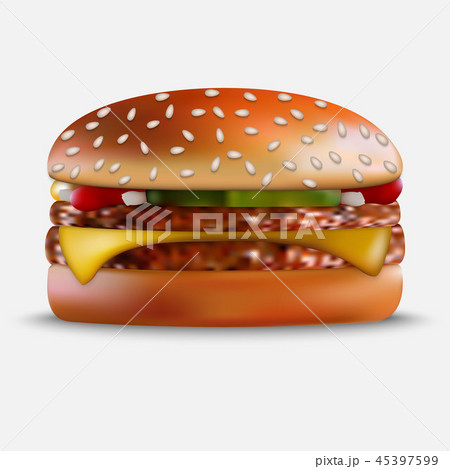 Burger on white background Burger on white background 45397599