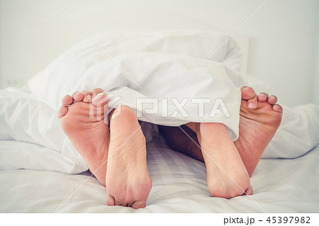 Romantic love of young couple in the bedroom. 45397982