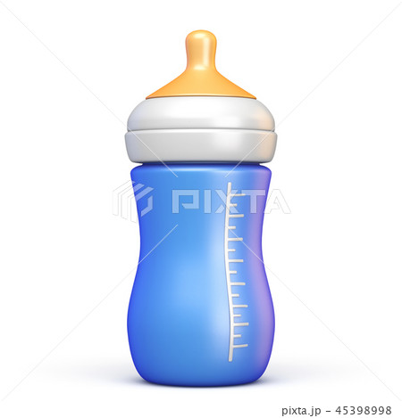 Blue baby bottle 3D 45398998