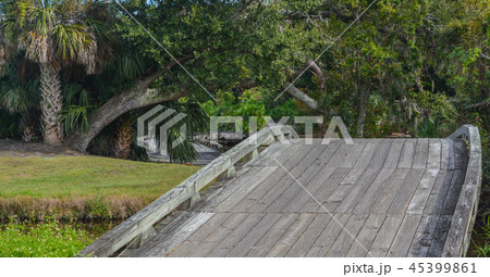 Wood bridge near Amelia Plantation in Nassau Count Wood bridge near Amelia Plantation in Nassau Count 45399861