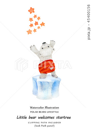 Little bear welcomes X-mas Tree constellation 45400156