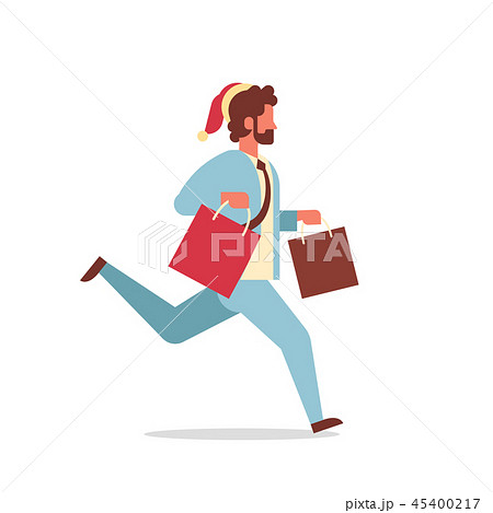 businessman running hold shopping bags packages male office worker business man cartoon character businessman running hold shopping bags packages male office worker business man cartoon character 45400217