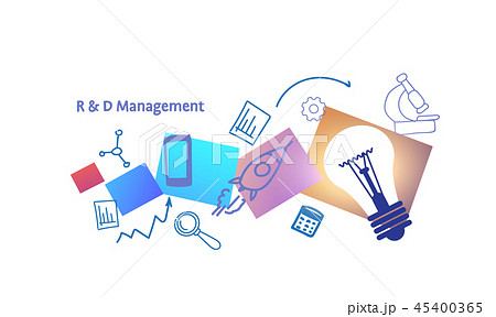 Research And Development R D Management Concept のイラスト素材