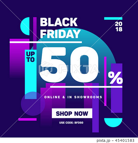 Black friday discount up to 50% banner, poster 45401583