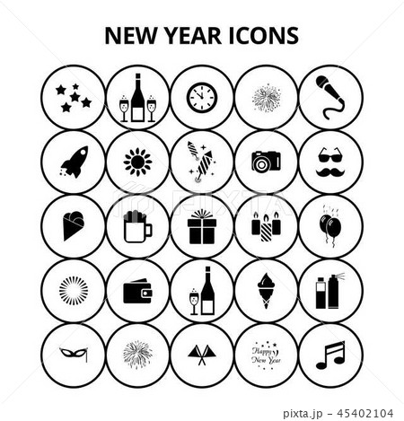 New Year Icons 45402104