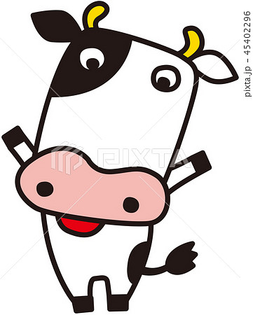 牛 キャラクターのイラスト素材 45402296 Pixta