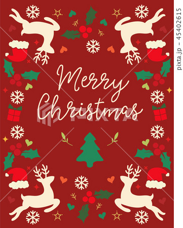 Merry Christmas card, banner, poster. 45402615