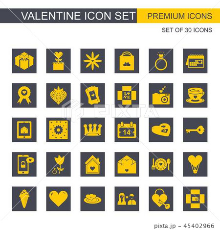 Valentine's icons set vector Valentine's icons set vector 45402966