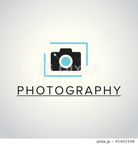 Photographer Logo White and Sky Blue  45403348