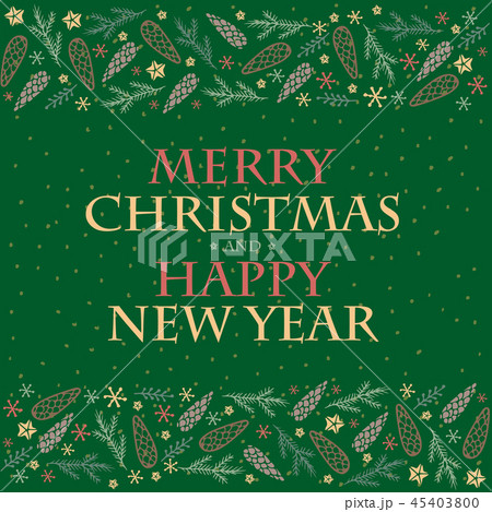 Merry Christmas and Happy new year card design 45403800