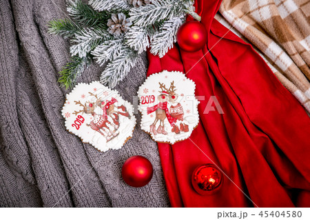 Cookie with deers and numbers 2019 Cookie with deers and numbers 2019 45404580
