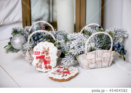 Cookie with deers and numbers 2019 Cookie with deers and numbers 2019 45404582