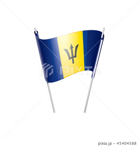 Barbados flag, vector illustration on a white background. 45404588