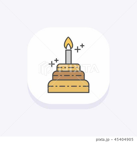 Mother's day colorful cake icon light candle Mother's day colorful cake icon light candle 45404905